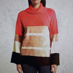 H HALSTON Striped Sweater